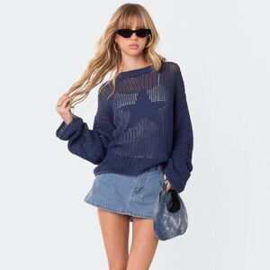 Edikted Women's Navy Jumper